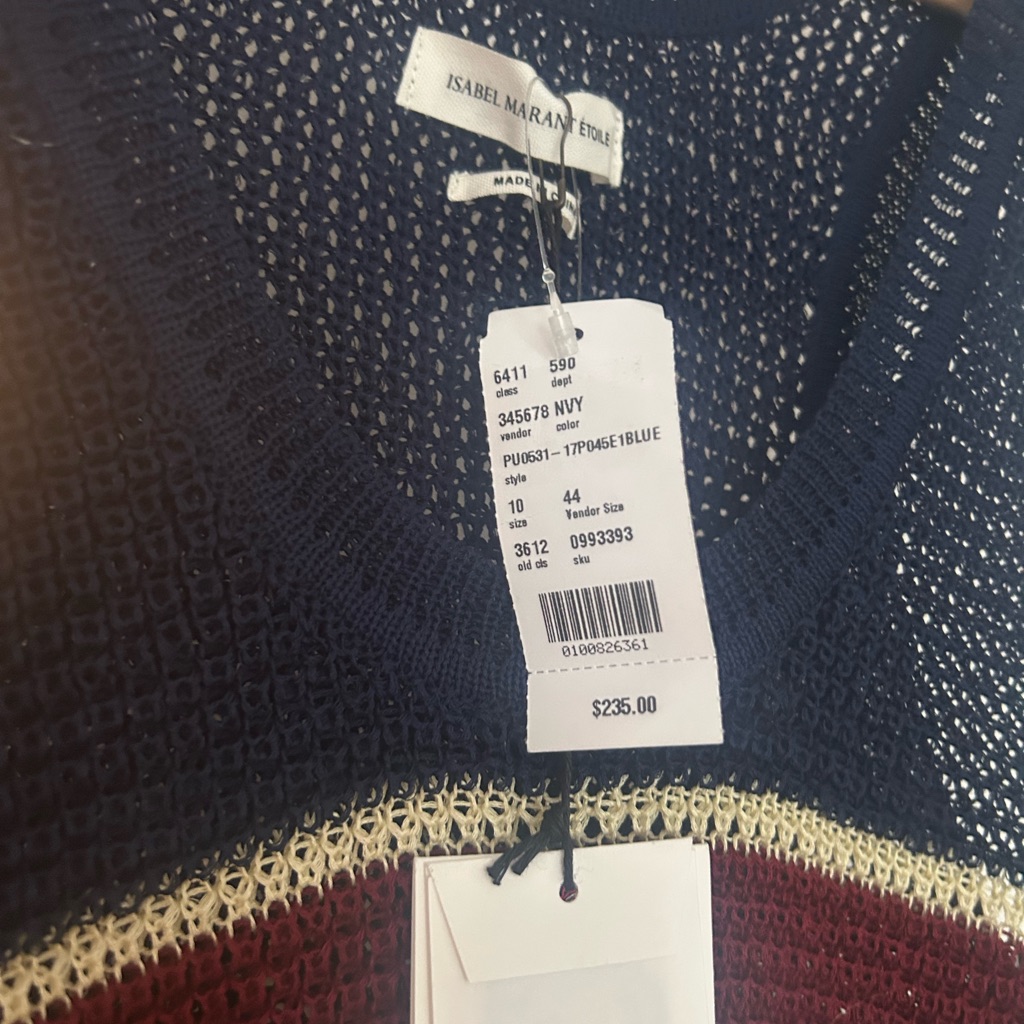 Isabel Marant Navy And Burgundy Tank Top